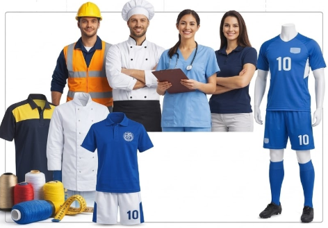 Profissionais com uniformes